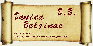 Danica Beljinac vizit kartica